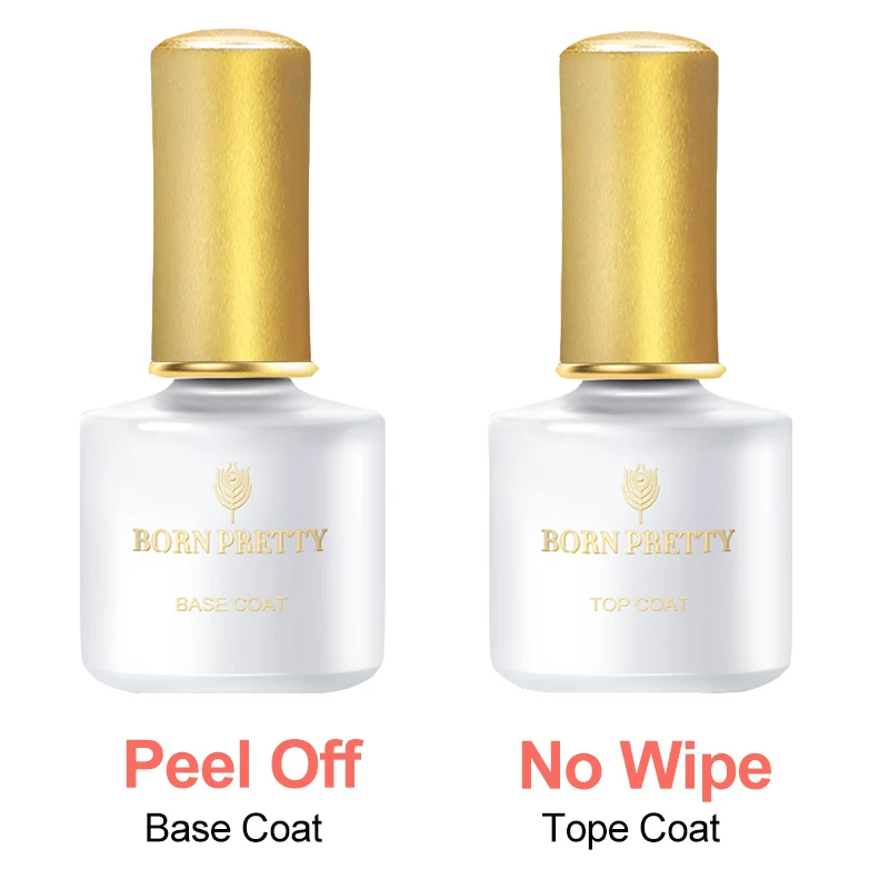BORN PRETTY Base Top Coat Gel Nail Polish 6ml Matte Gel Gel Varnish Manicure Reinforcement Gel Peel Off Varnishe Nail Art Design