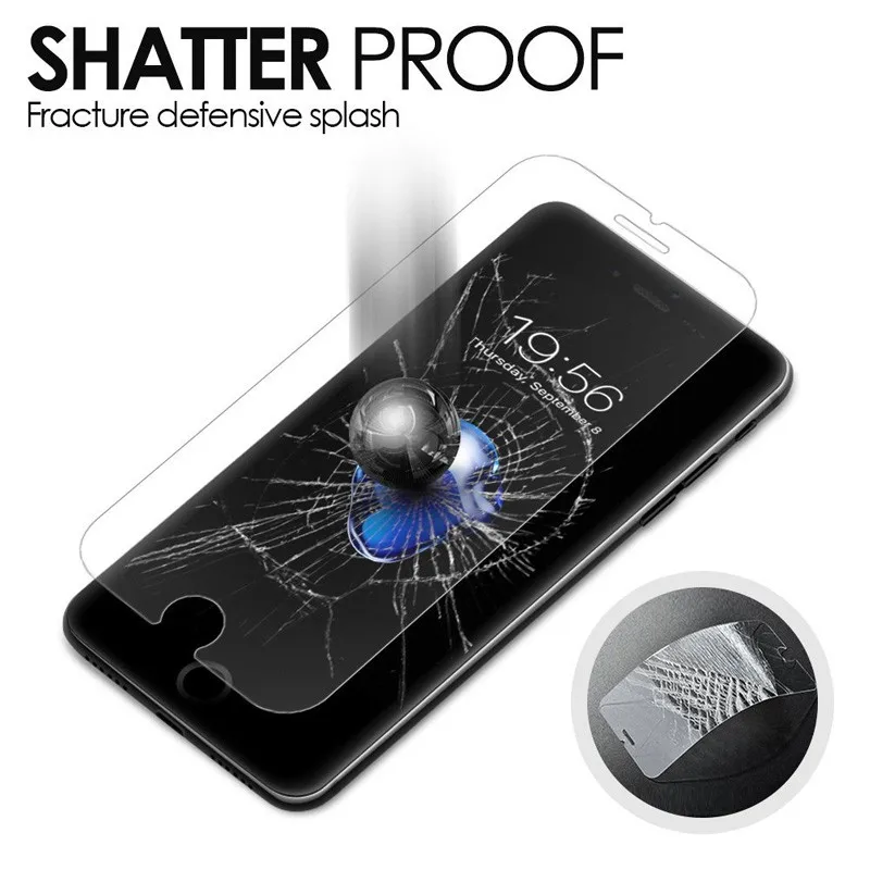 2 упак. Закаленное стекло для iphone 7 8 plus Защита экрана x xs max xr 6 6s 5 5S se Защитная пленка