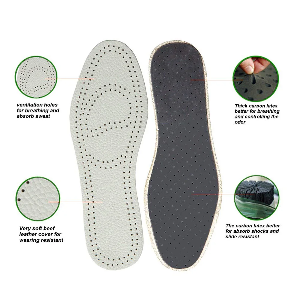 SOCOMFY Breathable Leather Insole For Men Women Thin Full Length Shoe Pads Pigskin Instantly Absorb Sweat Replacement Insoles | Обувь