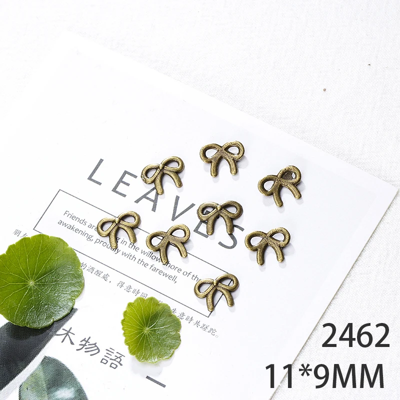 

11*9mm 30pcs Bowknot Alloy Pendant For Diy Jewelry Making 2 Colors Antique Silver Antique Bronze No.2462