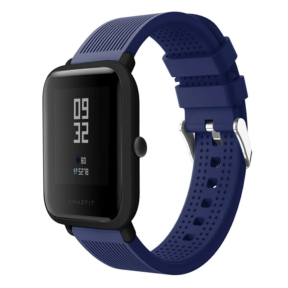 20 мм ремешок для часов Huami Amazfit Bip Youth Замена BIT Lite наручный браслет Мягкий силикон |