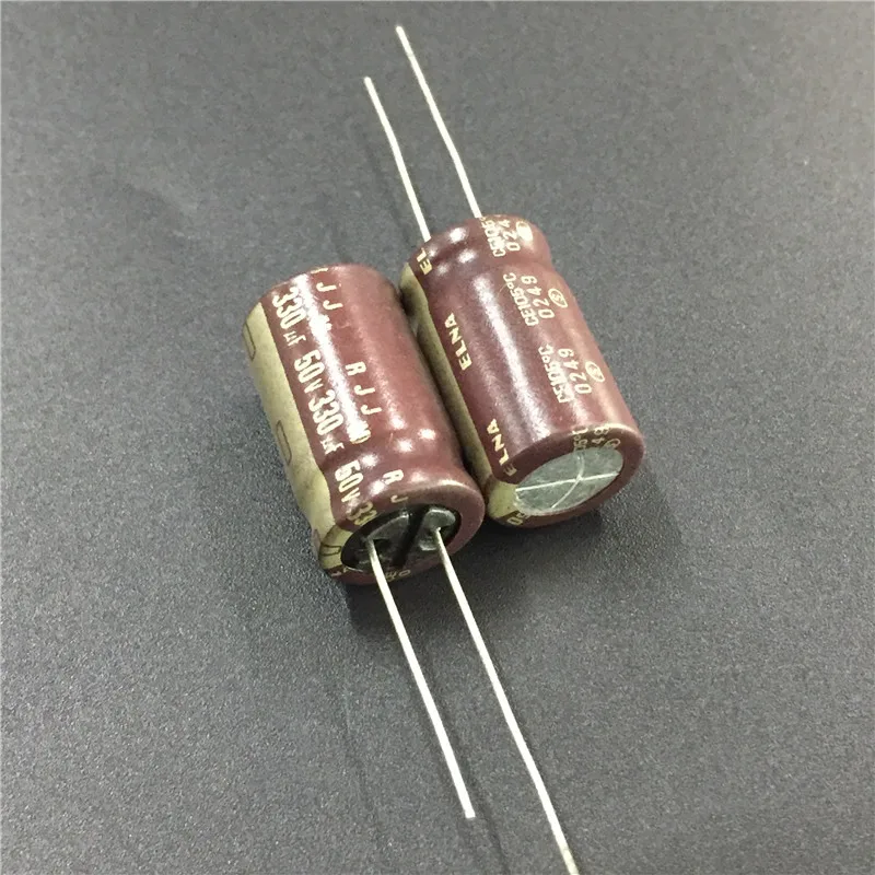10 шт 330 мкФ 50 V ELNA Япония RJJ серии 12 5x20 мм низкое сопротивление высокая надежность