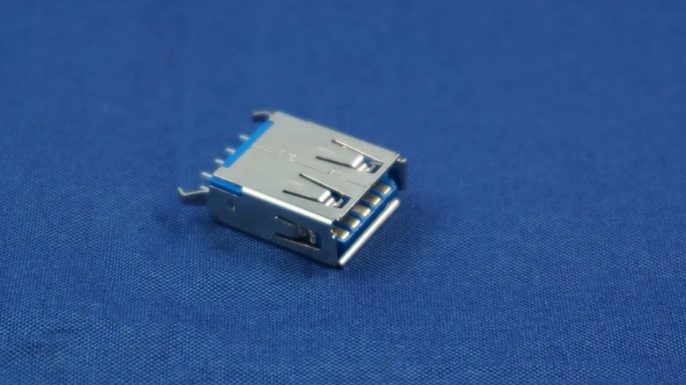 10 шт. USB 3 0 разъем A Тип гнездо вертикальное сквозное отверстие 9 контактов синий