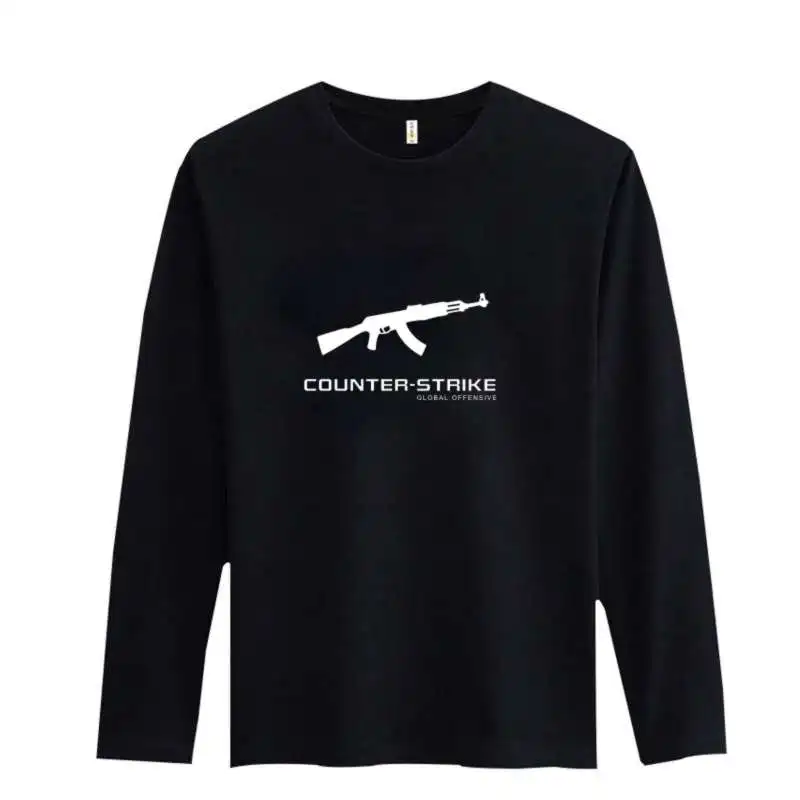 2016 Т Рубашки Мужчин Хлопка С Длинным Рукавом CS ХОДУ Мужчины Футболка с Забавными