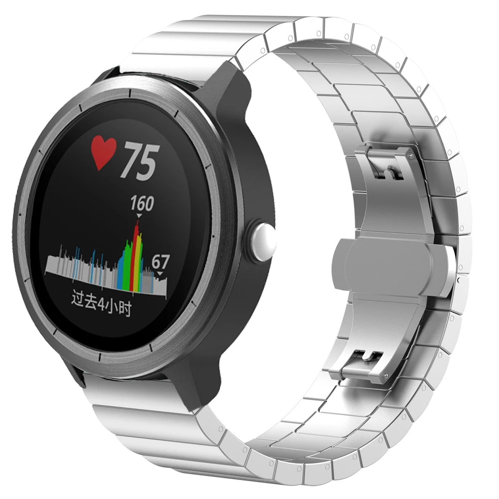 Классические сменные часы из нержавеющей стали ремешок для Garmin Vivoactive 3 Смарт-часы с регулировочным инструментом