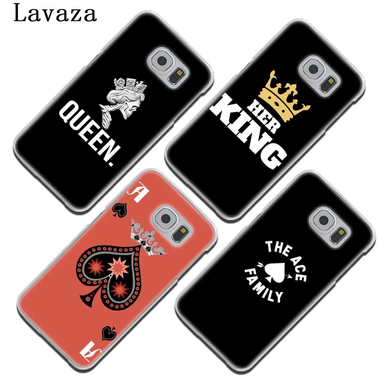 Твердый чехол для телефона Lavaza queen king ace family poker Samsung Galaxy S7 S6 Edge S8 S9 + S10 Plus