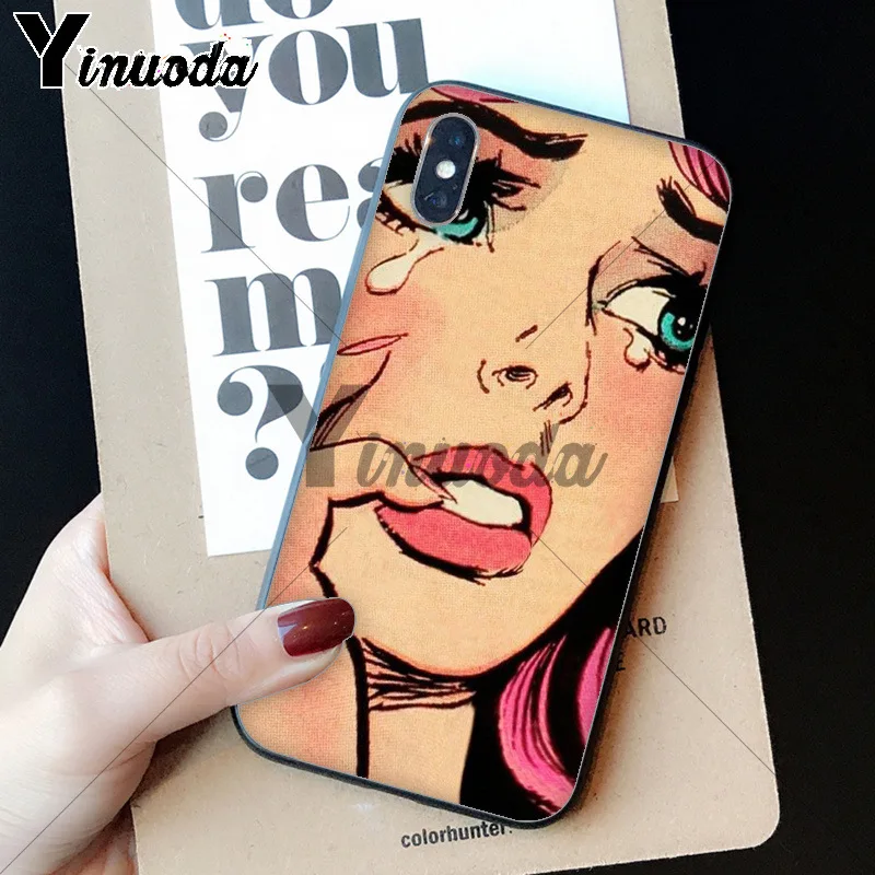Yinuoda поп-арт комикс Coque чехол для телефона для Apple iPhone 8 7 6 6S Plus X XS MAX 5 5S SE XR Чехол для мобильного телефона