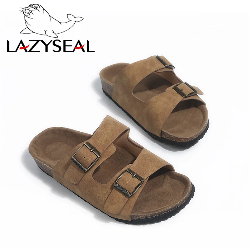 LazySeal/Летняя стильная обувь; женские и мужские сандалии; сандалии на пробковой подошве; Вьетнамки; пляжные шлепанцы на плоской подошве; большой размер 44 - Цвет: Yellow