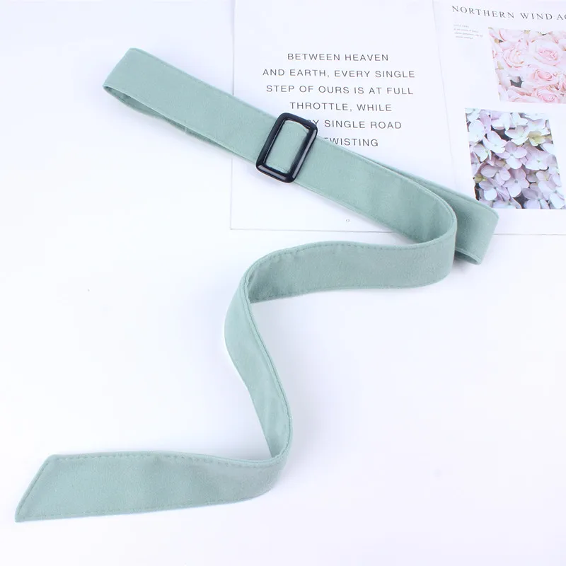 light blue Модные шерстяные ремни с широкой талией для женщин и девушек, одноцветные ленты с узлом, веревка для пальто, ремень ceinture femme - Цвет: light blue