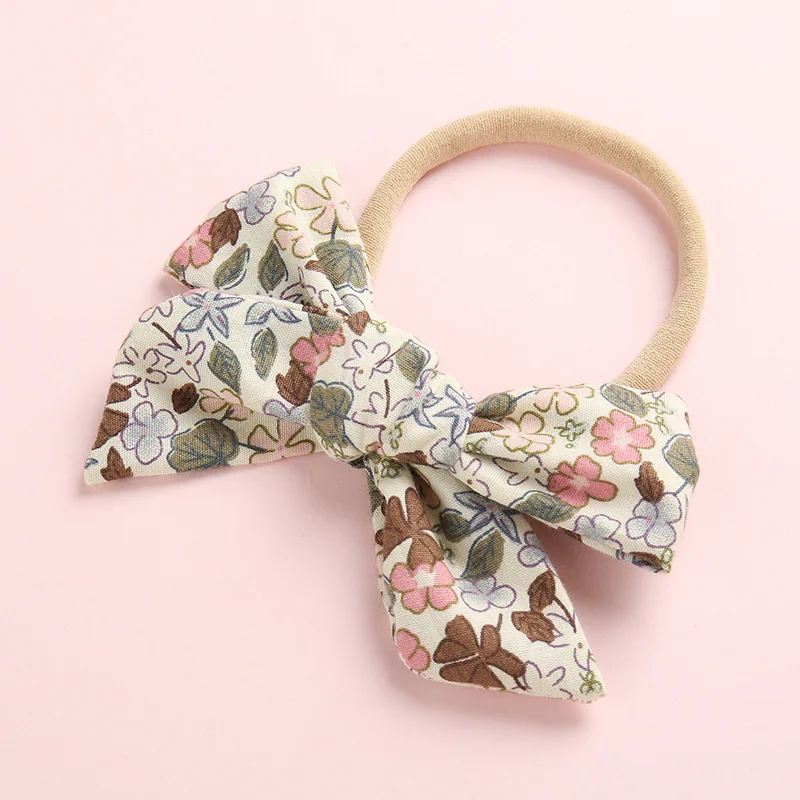 04 with Headband Весенне-летние заколки для волос или повязки на голову, украшенные цветами и бантом, Школьный бант для волос для девочек, заколки для девочек, аксессуары для волос, реквизит для фотосессии - Цвет: 04 with Headband