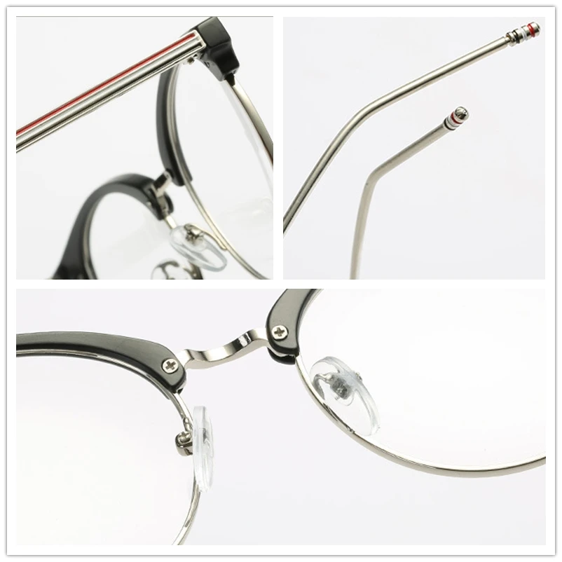 Высококачественные винтажные овальные женские и мужские полуоправы для очков по
