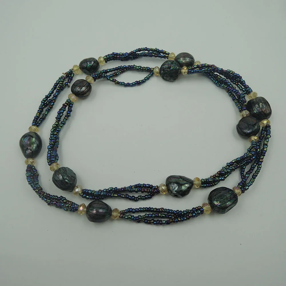 Ожерелье из пресноводного жемчуга 100% длинное ожерелье с аксессуарами