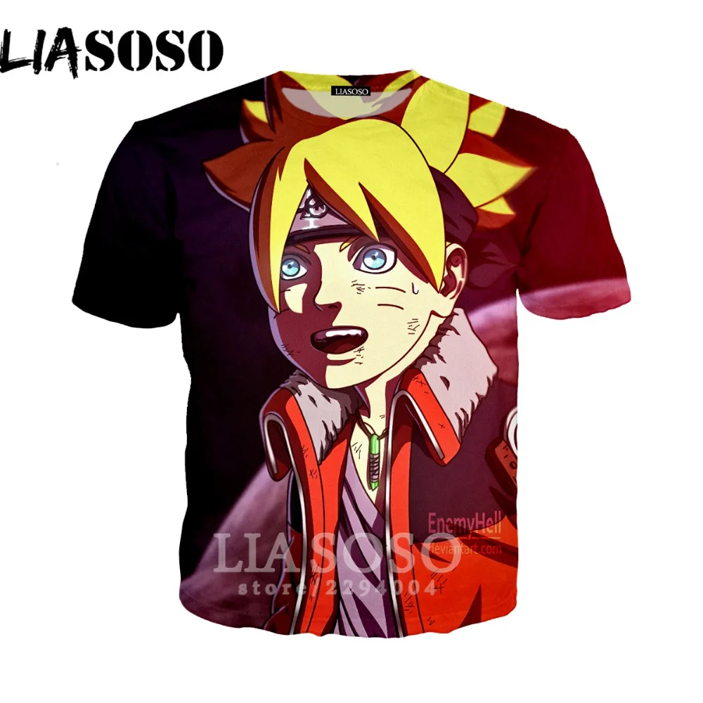 LIASOSO Ninjia Naruto BorutoT футболка аниме Акацуки Какаши Гаара Хокаге Учиха Итачи Саске для