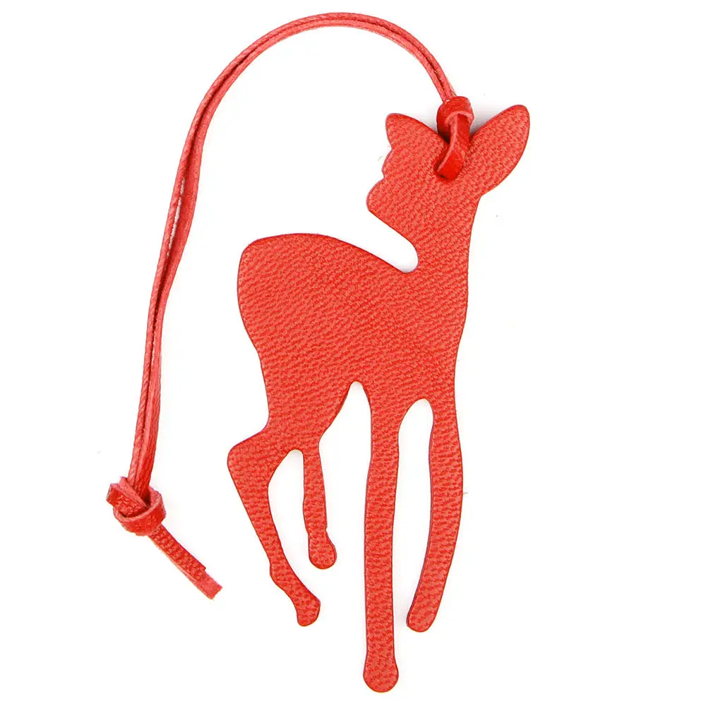 DEER RED Известный бренд ручной работы из натуральной кожи олень брелок в виде жирафа кулон брелок для женщин сумка Шарм аксессуары - Цвет: DEER RED