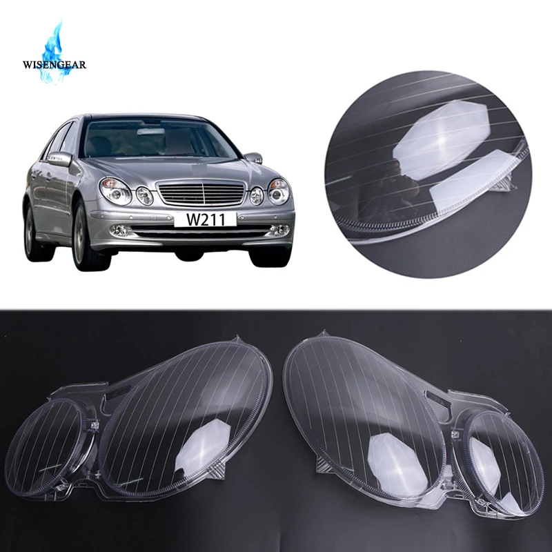 Передняя фара WISENGEAR для Benz W211 прозрачная крышка объектива Mercedes E320 E350 E300 E500 E550 2006 2008