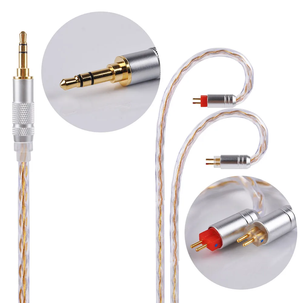 4 акций 3 5 мм 2 Баланс кабель MMCX для Shure SE215 SE535 SE846 pin плотным верхним ворсом KZ с