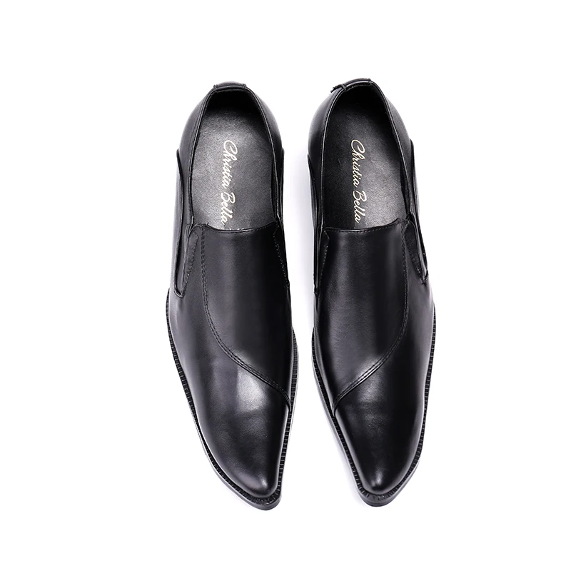 Итальянские деловые туфли для мужчин модные официальные из натуральной кожи с