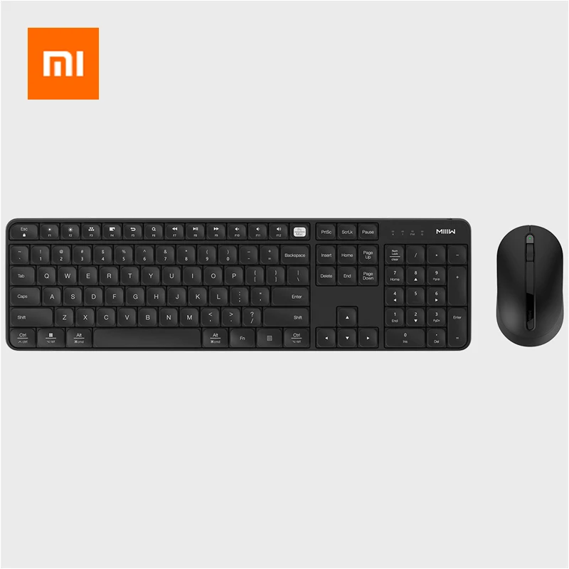 Xiaomi MIIIW Беспроводной клавиатура Мышь комплект 104 ключей полный Размеры 2,4 ГГц IPX4 Водонепроницаемый клавиатура для Windows 7/8/10 Mac Системы