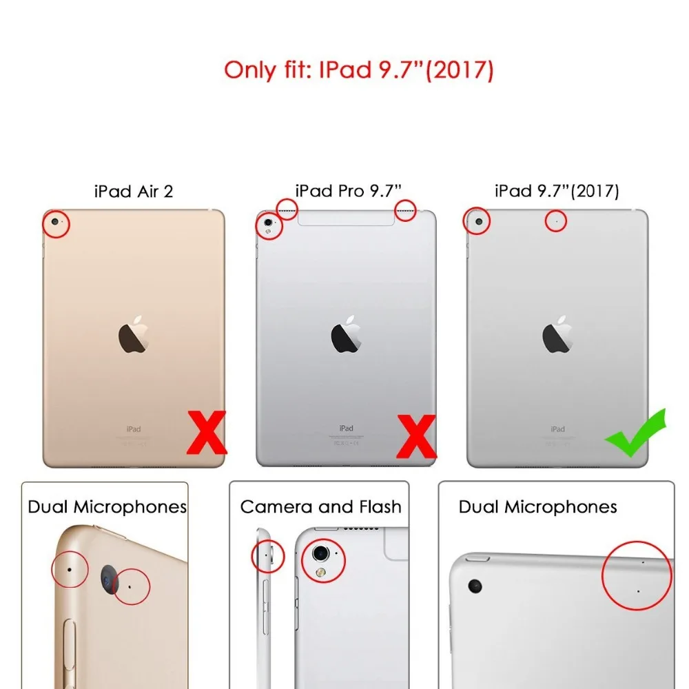 A1822 A1823 A1893 A1954 чехол для Apple iPad 9,7 дюймов PU смарт-чехол, Магнитный чехол, модель пробуждения сна