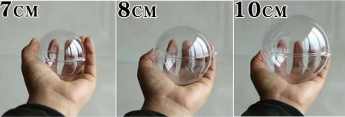 1 шт. 7 см прозрачный мини DIY висит шар Xmas елка безделушка ясно Пластик Свадьба