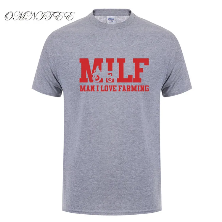 Omnitee MILF Man I Love Farming Футболка мужская повседневная хлопковая футболка с коротким рукавом забавная Мужская футболка фермер OT-975