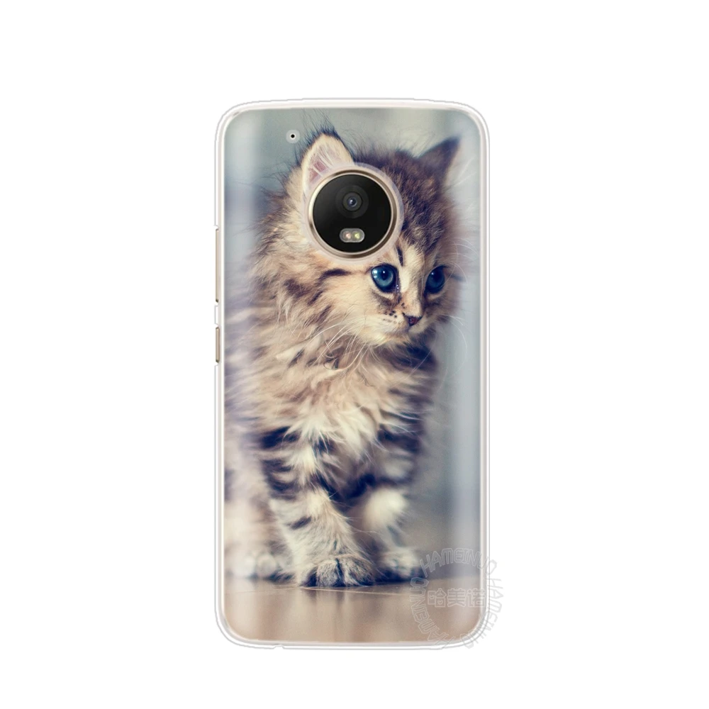 HAMEINUO кошка котенок зеленые глаза милые животные чехол для Motorola Moto G6 G5 G5S G4 PLAY PLUS ZUK