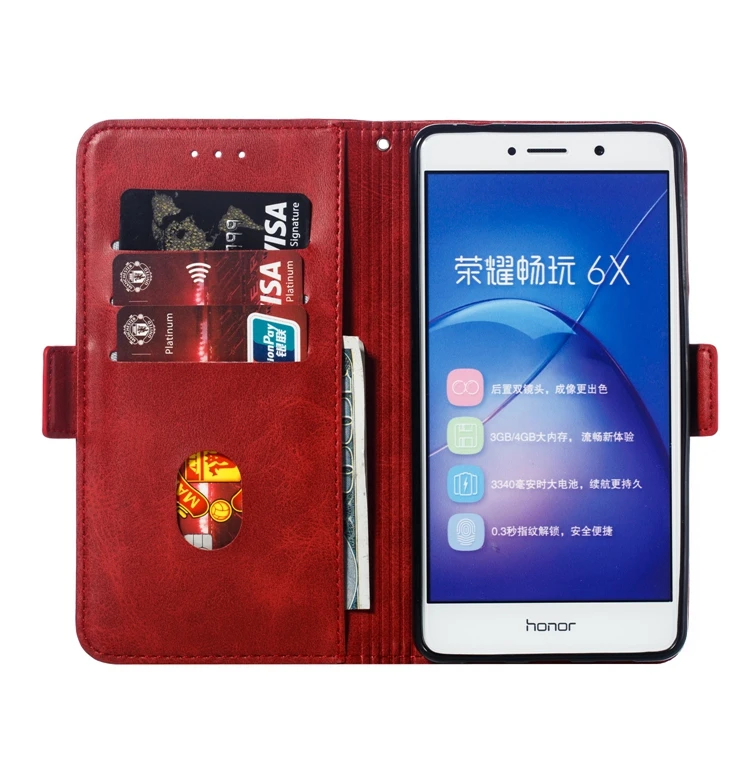 Флип-кожаный чехол для Coque huawei Honor 6X Чехол-книжка чехол для телефона Etui Hawei Honor 6X6 X X6 Чехол-книжка