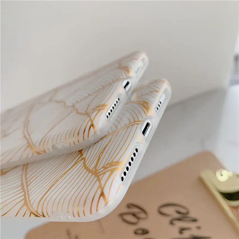 FLYKYLIN Art Gold banana leaf чехол для iphone XS Max XR X 6 S 7 8 Plus задняя крышка мягкий IMD силиконовый