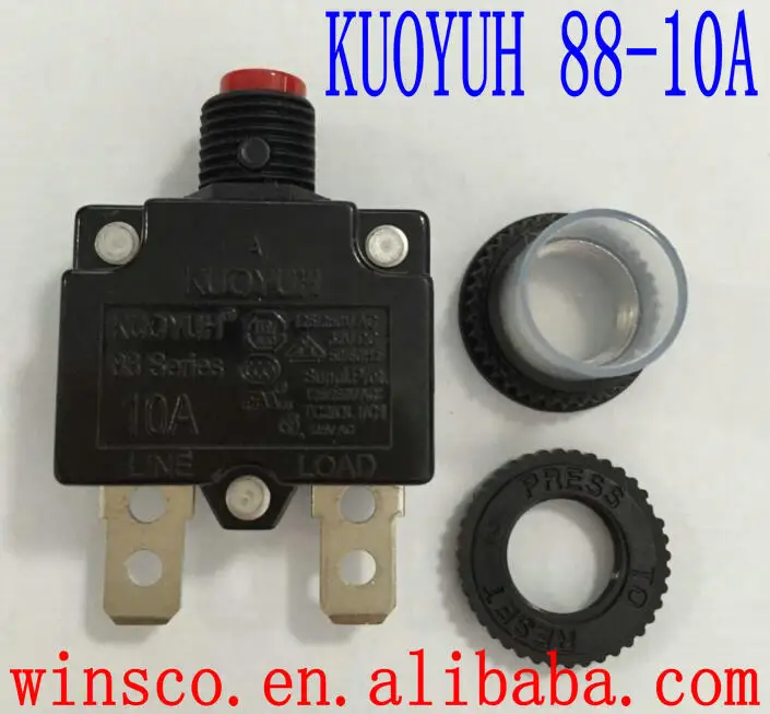 88 10A красная кнопка водонепроницаемая крышка 100% новый KUOYUH автоматический выключатель СЕРИЯ 10