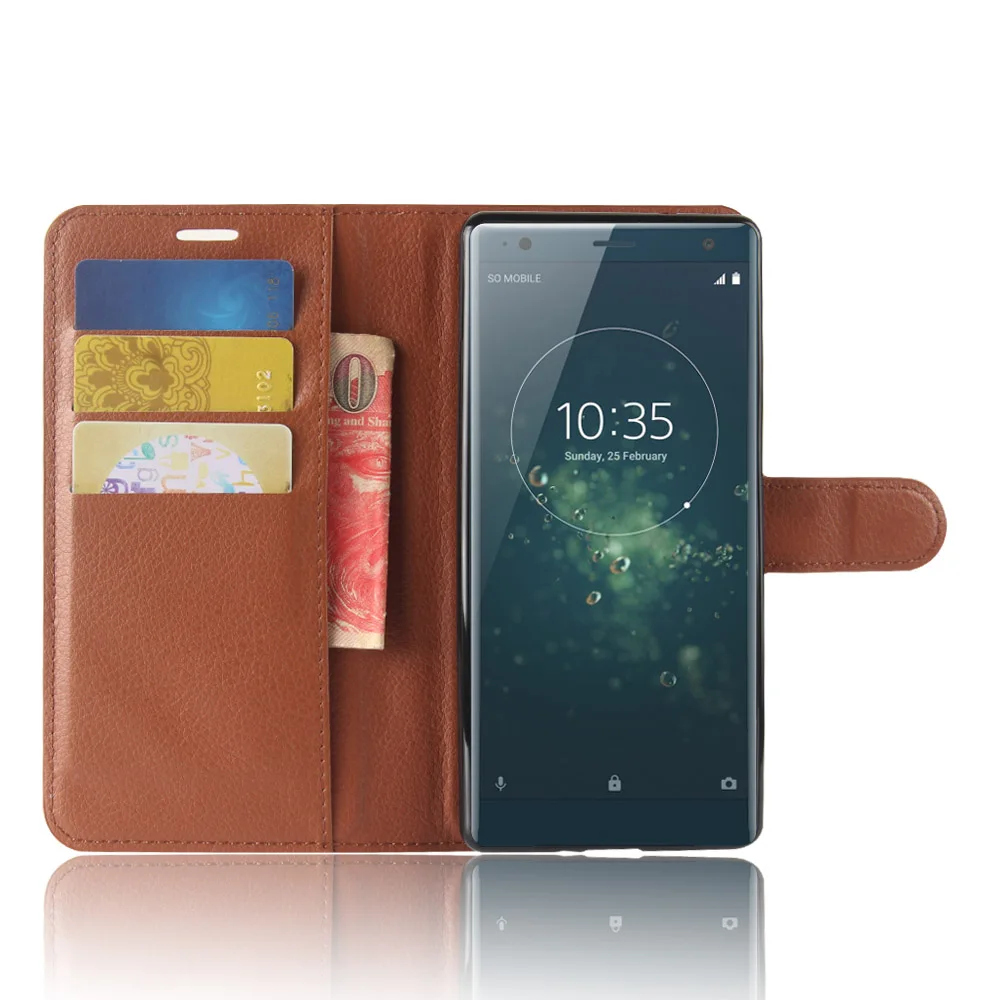 Чехол для Sony Xperia XZ2 чехол роскошный книжка из искусственной кожи телефона H8216 H8266