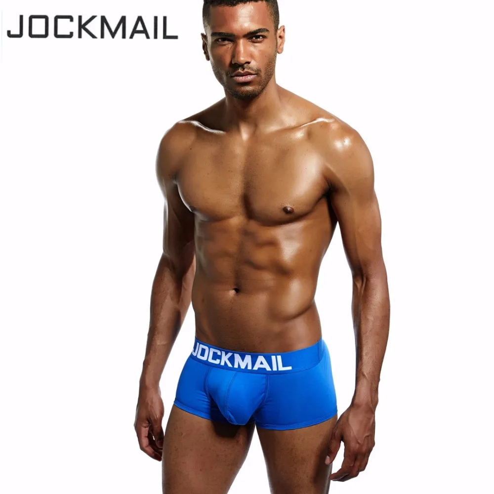 Бренд jockmail Хлопок Классический основа сексуальные трусы мужские, нижнее белье трусы боксеры трусы Гей пенис мешок Cueca Gay Нижнее белье мужские боксеры шорты