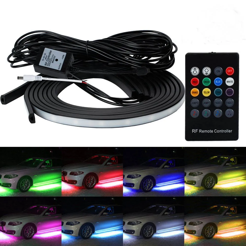 YSY 4x Водонепроницаемая RGB SMD гибкая светодиодная лента под автомобильную трубу