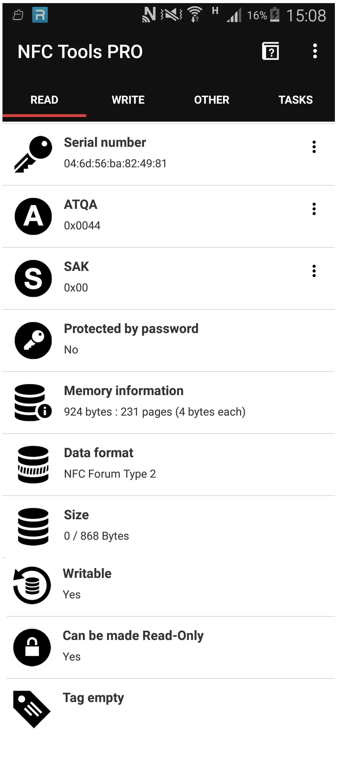 NFC Card High Capacity 216Chip PVC card Key tags universal RFID tag 888 bytes | IC/ID