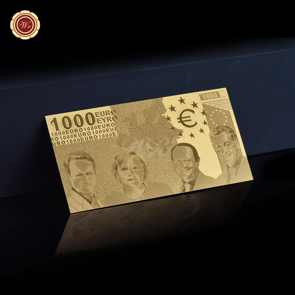 Поддельные евро банкноты 1000 позолоченные золотые хороший декор подарки|gift gifts|gift
