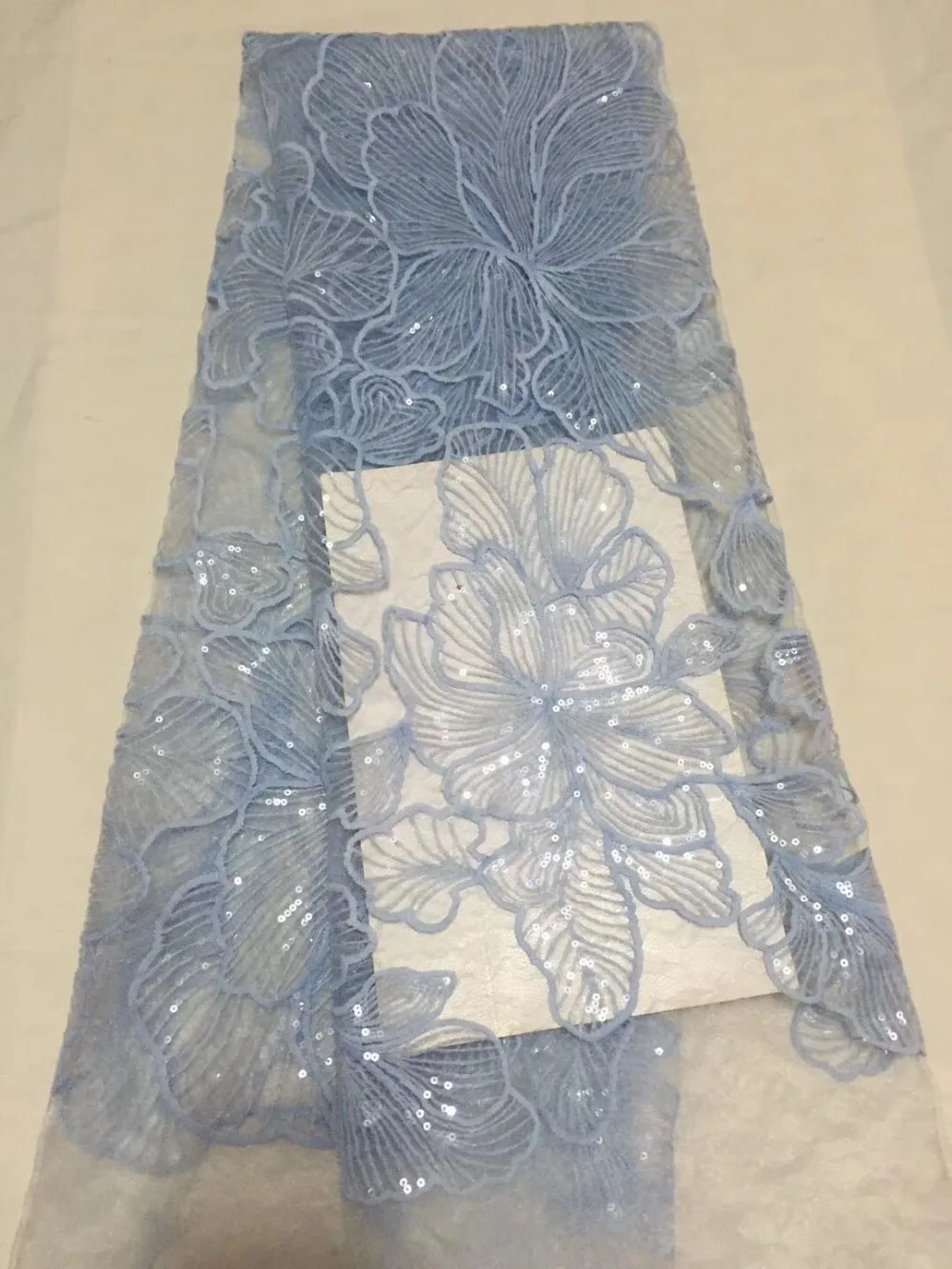 2018 Sequins decorate African French lace tulle fabric and velvet grand crystal floral royal party dress YYZ03105 | Дом и сад