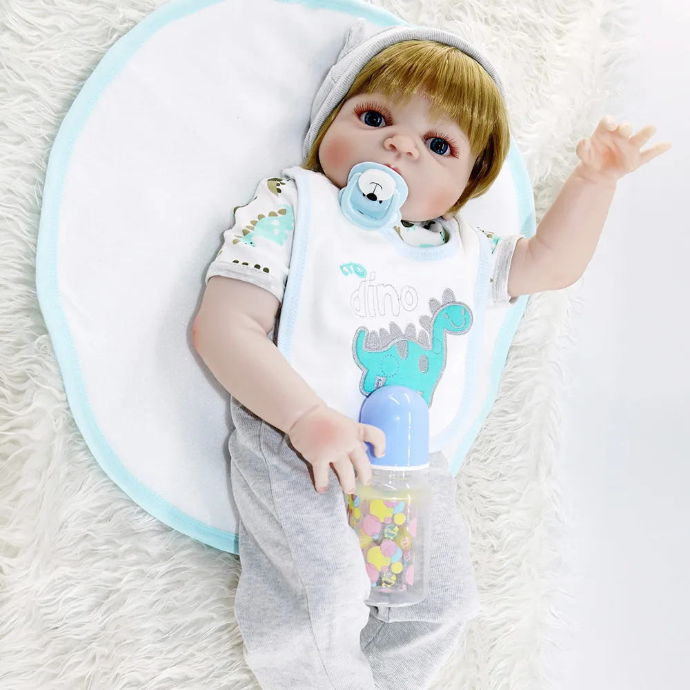 Горячая Распродажа куклы Reborn boy 23 &quot57 см полностью силиконовые reborn baby парик из
