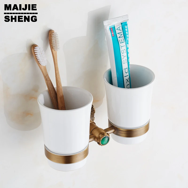 Держатель для стакана и чашки настенный держатель ванны винтажный античный