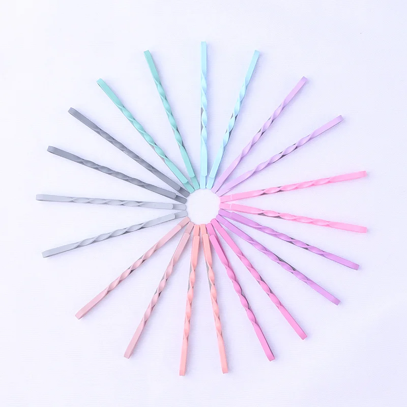 20 шт. длинные заколки для волос женская шпилька девочек Радужный цвет Кудрявые