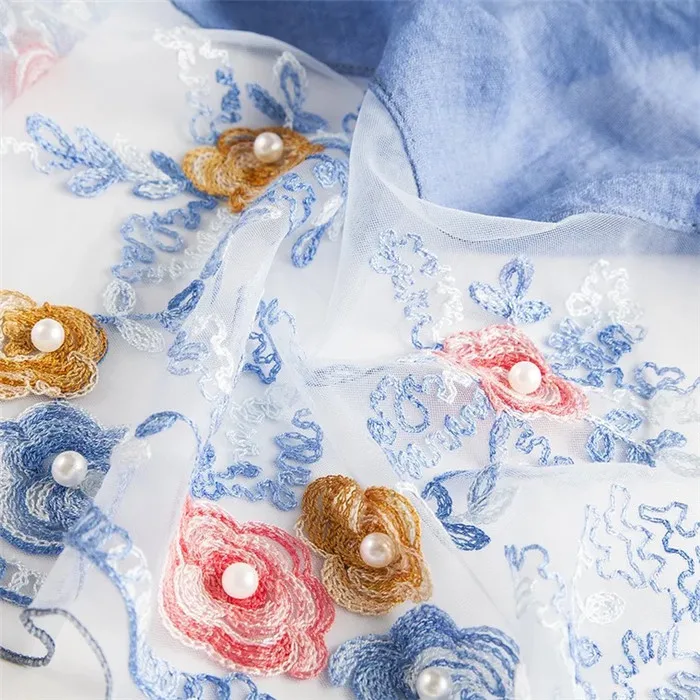 2019 new 180*70cm cotton lace beaded translucent fashion scarf 10 free shipping |