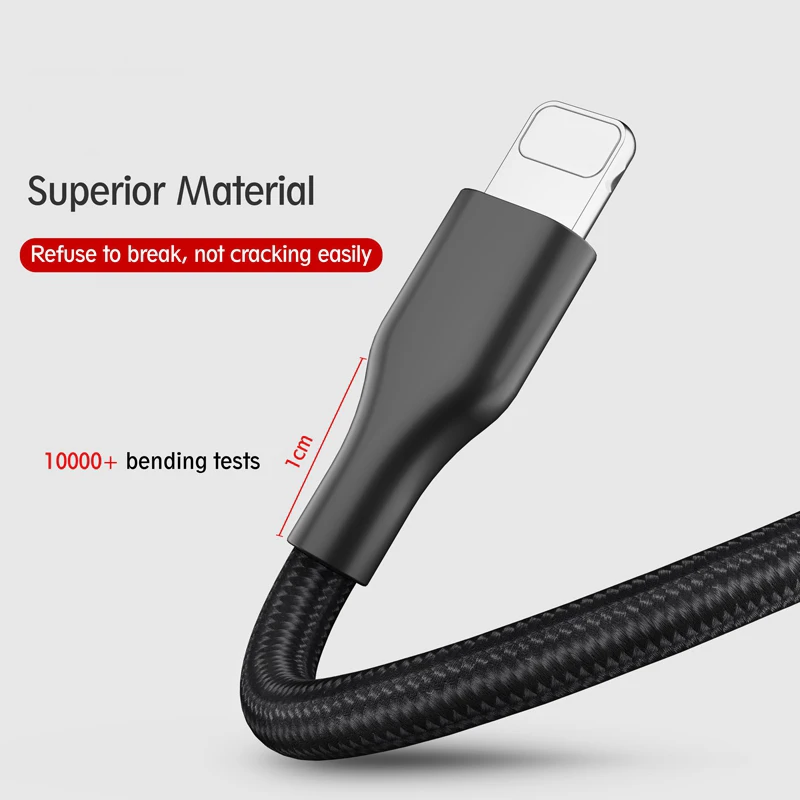 USB кабель для iPhone Xs Max Xr X 8 7 6 6s 5 Plus iPad Mini 0 25 м 1 2 кабели быстрой зарядки мобильного