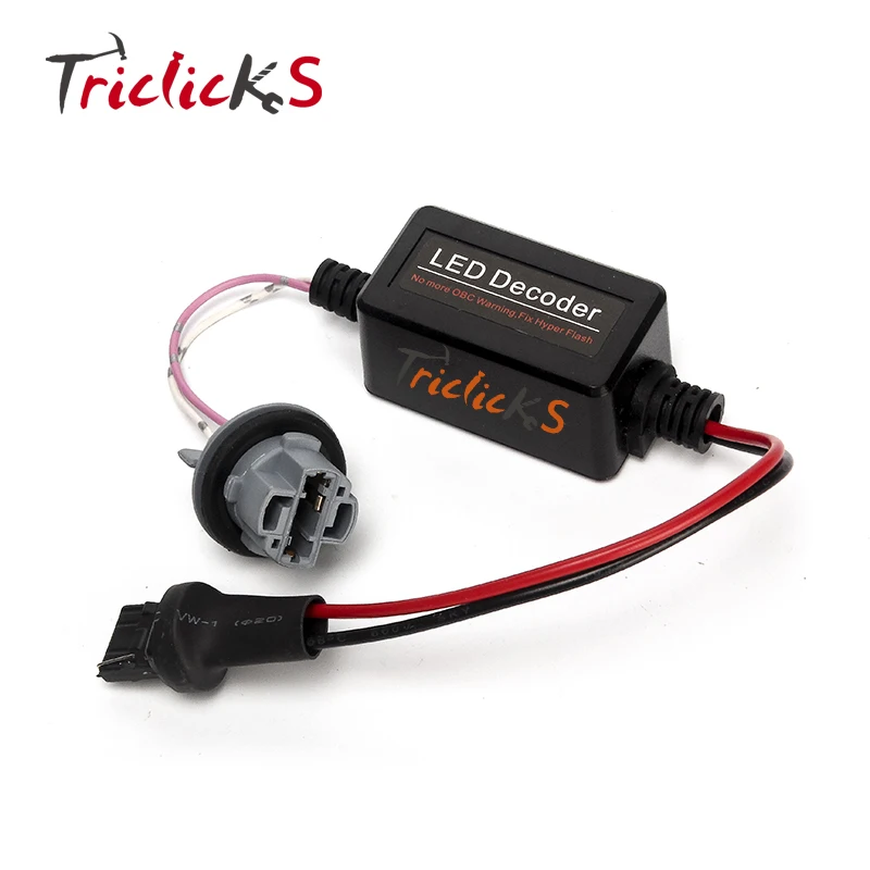 Triclicks 2x7440 W21W T20 Canbus без ошибок резистор светодиодный декодер ошибка предупреждения Canceller для светодиодный лампочка указателя поворота Audi VW Benz