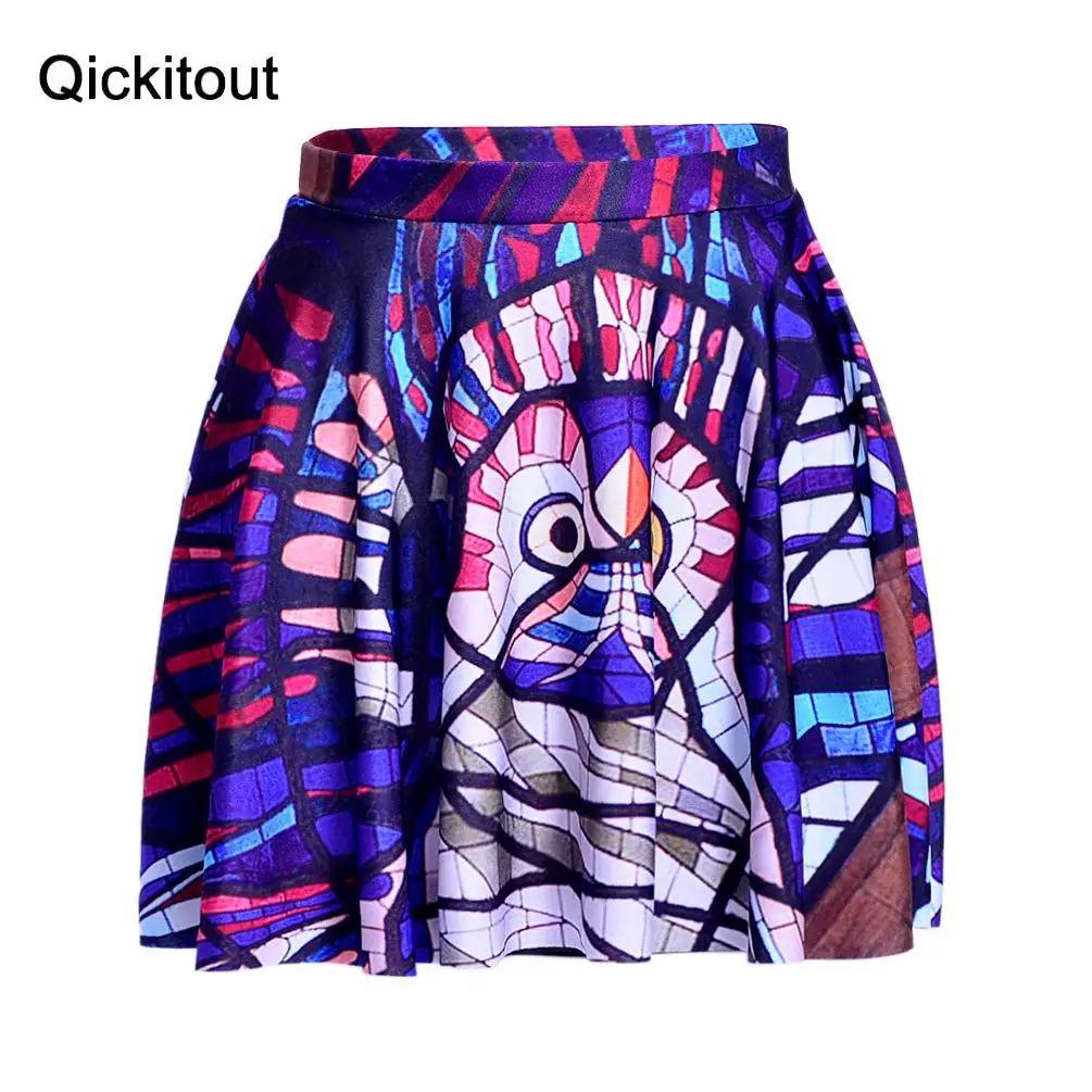 Женская плиссированная юбка с изображением совы ограниченная серия цифровым