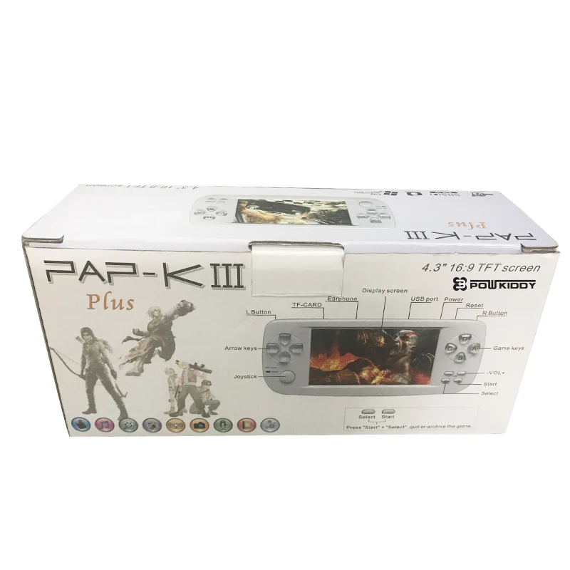 PAP K3 4 3 дюймов игровой консоли Ручной 32 бит Портативный видео игры построен в 653