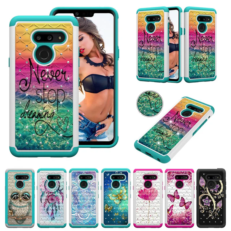 Роскошные блестящие стразы 2 в 1 шт + ТПУ чехол Мобильный Силиконовый для телефона