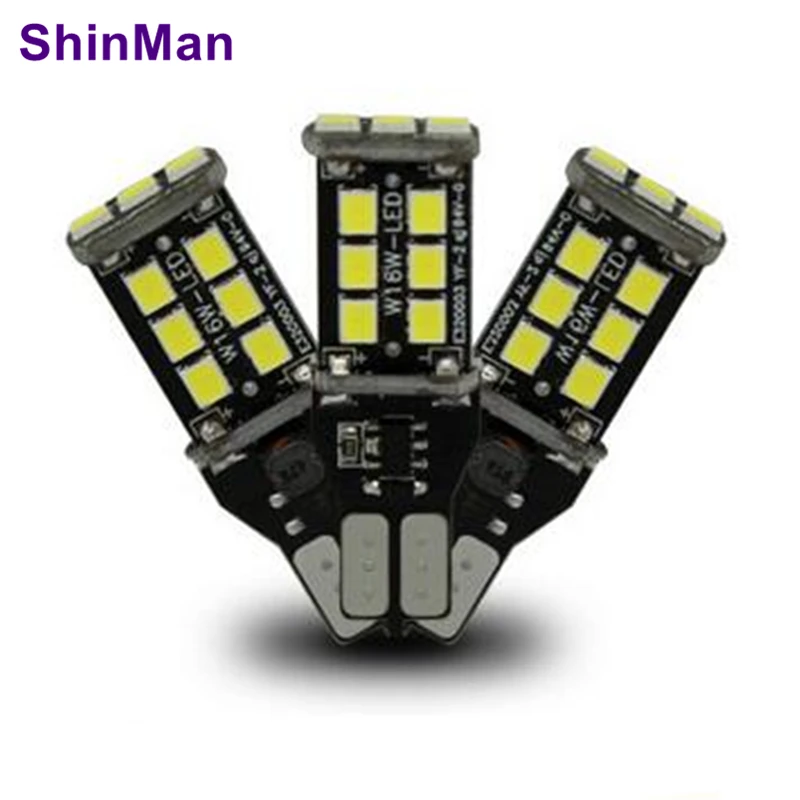 Shinman 2 шт. T15 W16W 2835 15smd 921 912 автомобильная лампа для запекания задние фонари задняя