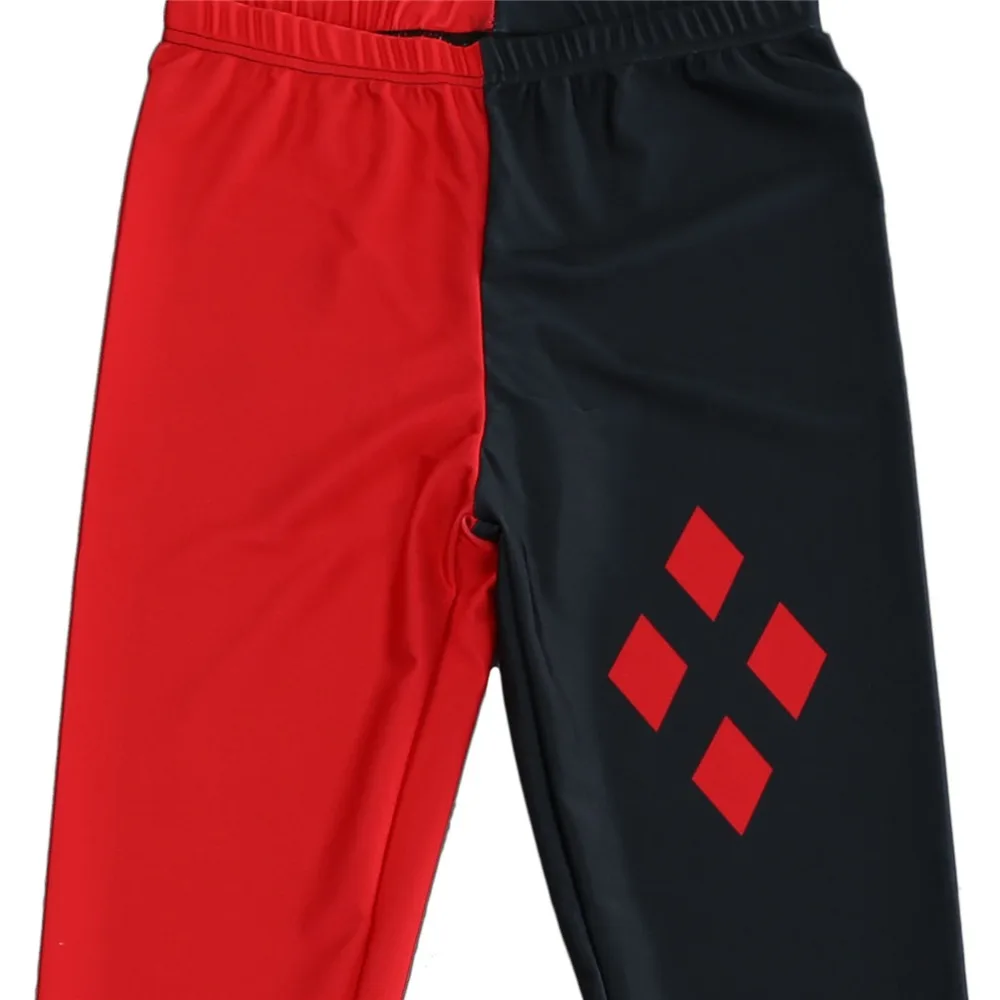 

Elastic Casual Pants 3D Digital Printing Red and black fight color Lingge Pattern Women Leggings 7 sizes Clothing Free Shipping