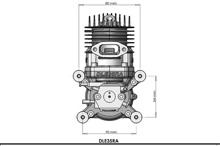 DLE35RA 35cc газовый двигатель для RC Самолет с фиксированным модель крыла одноударных