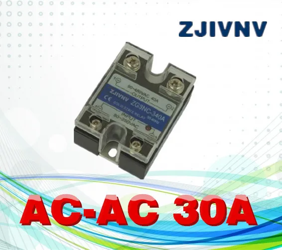 Бесплатная доставка Однофазный 90-480VAC контроль 80 ~ 250VAC AC-AC 30A твердотельные реле типа ZG3NC-330A 1 фаза AC SSR