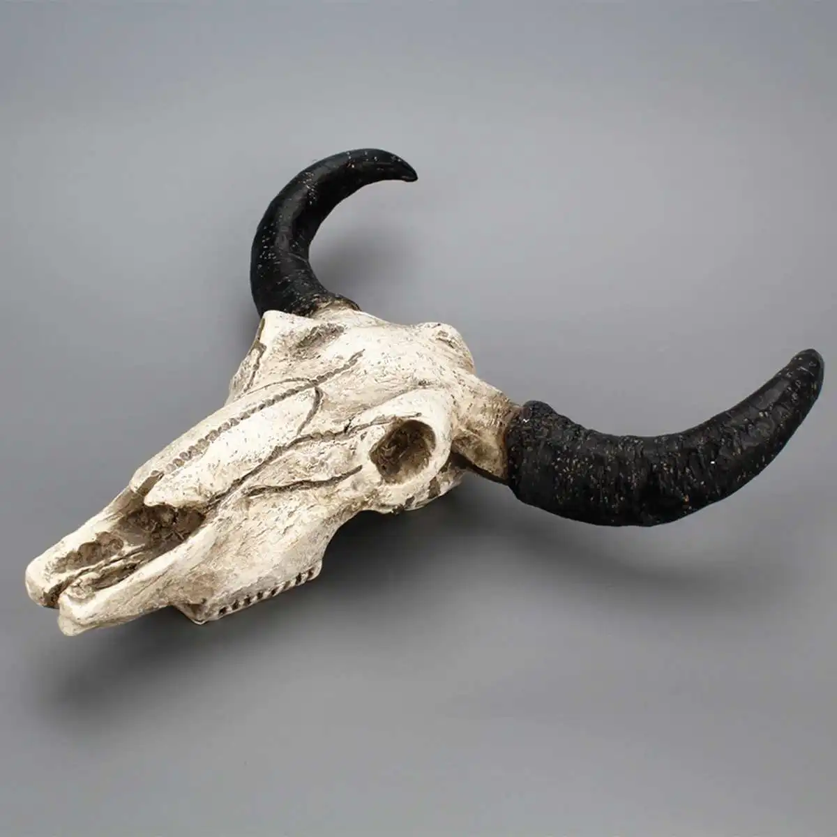 Полимерная голова черепа коровы Longhorn настенное украшение 3D скульптура животного