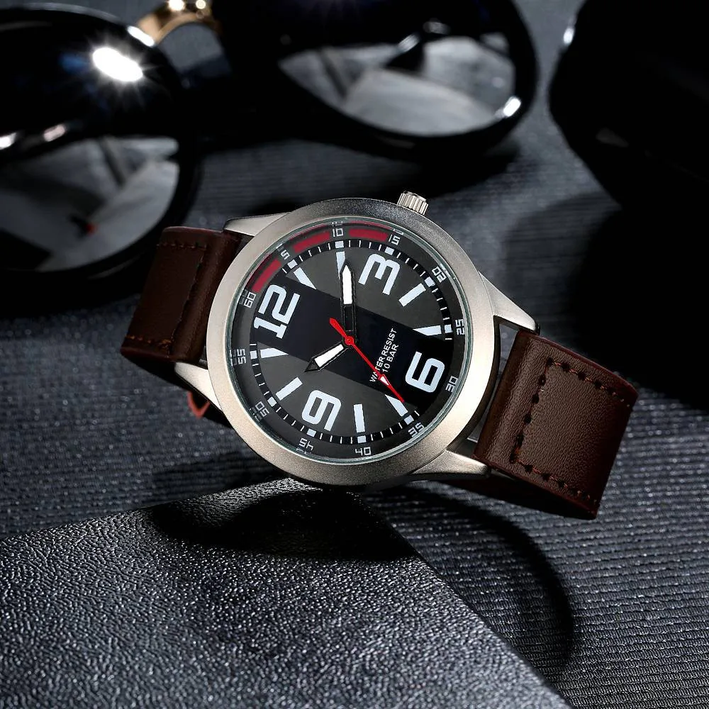 Момент моды мужские часы в стиле ретро Роскошные из нержавеющей стали аналоговые